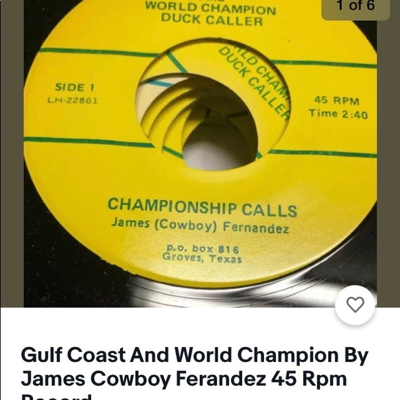 James Feranandez world champions duck caller - Picture 1 of 4